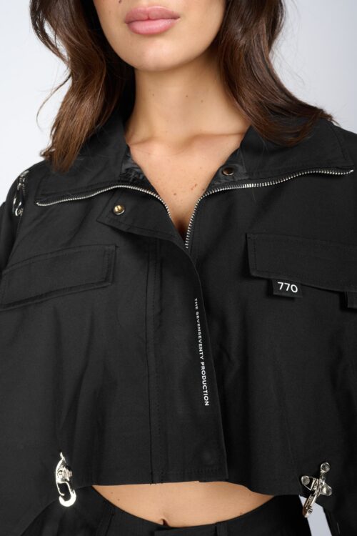 Nylon Sporty Crop Cut Jacket  770