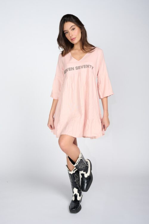   Long Sleeve Designed Dress SEVEN
