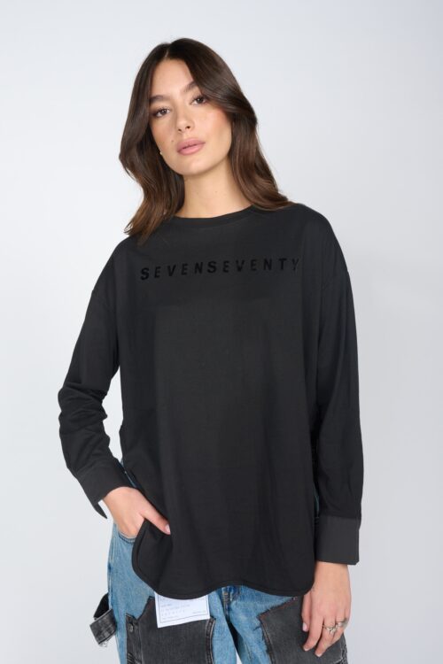 Long Sleeve Wide Designed  Shirt  SEVENSEVENTY