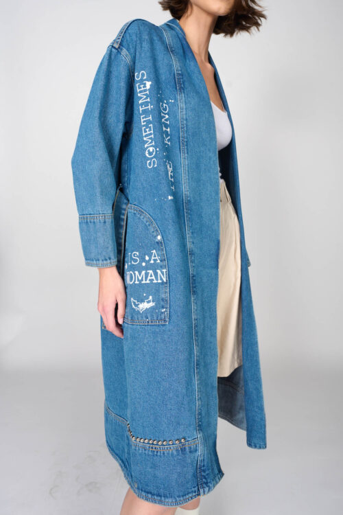 Opened Denim Midi Jacket  SOMETIMES