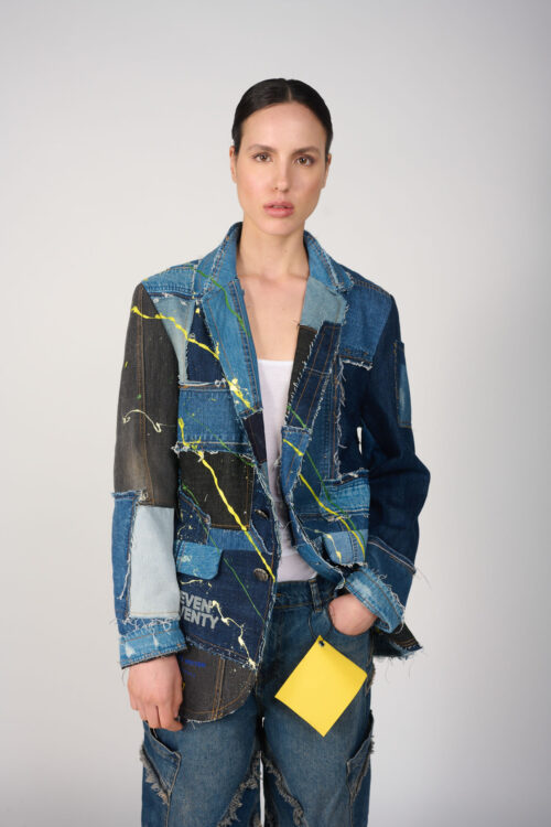 Denim Patched Blazer MOTION