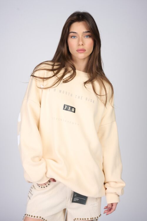 Long Sleeve Oversize  Pullover Top  RISK