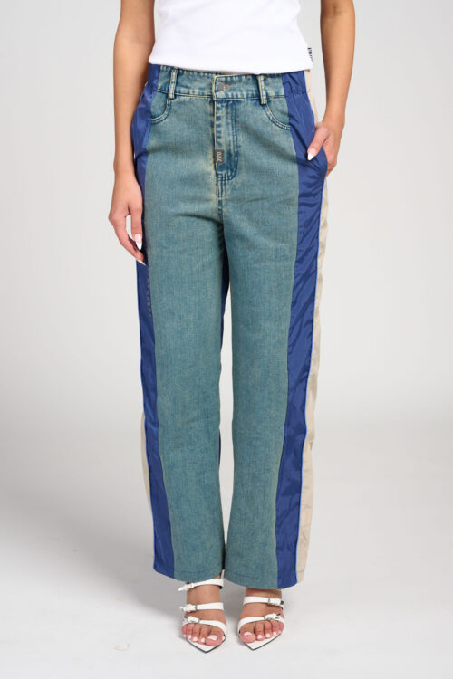 Jeans combine with nylon 770