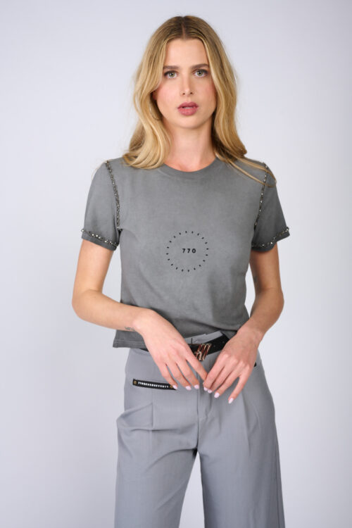 beads combination T-shirt