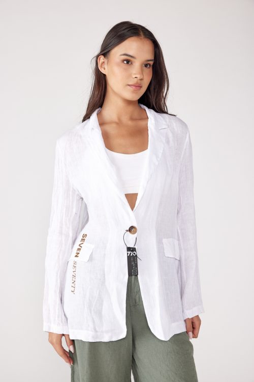 linen blazer jacket SEVEN