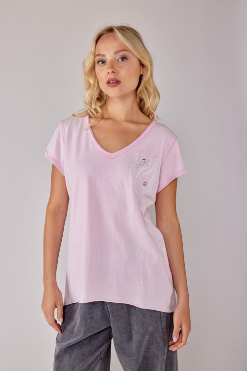 V-neck T-shirt SNEAKERS