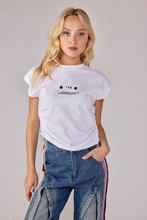 Sleeveless shirt with shoulder pads WAVE