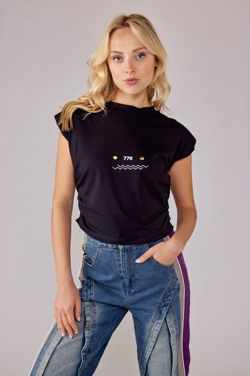 Sleeveless shirt with shoulder pads WAVE