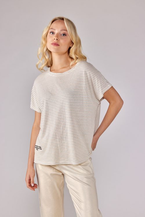 striped t-shirt WORLD