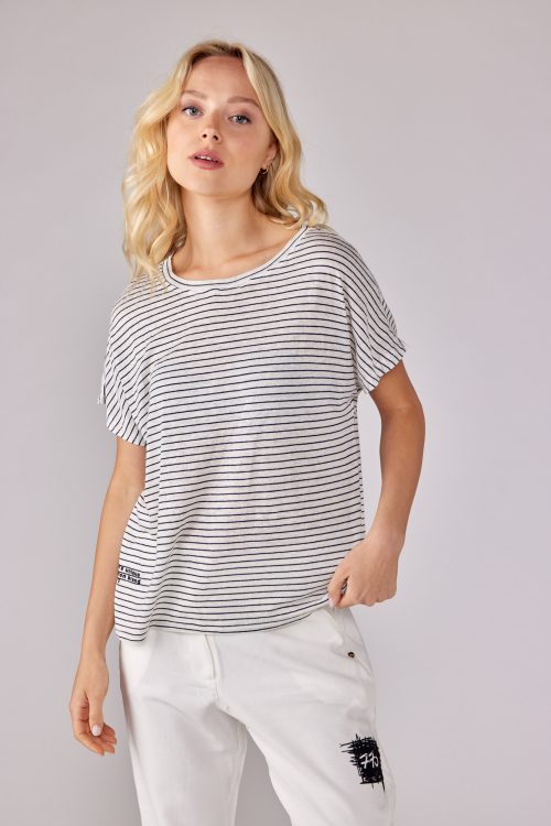 striped t-shirt WORLD