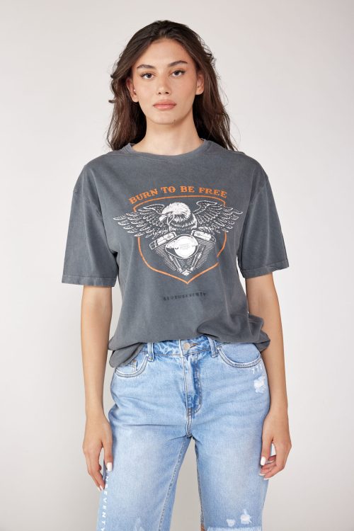 stone print t-shirt EAGLE