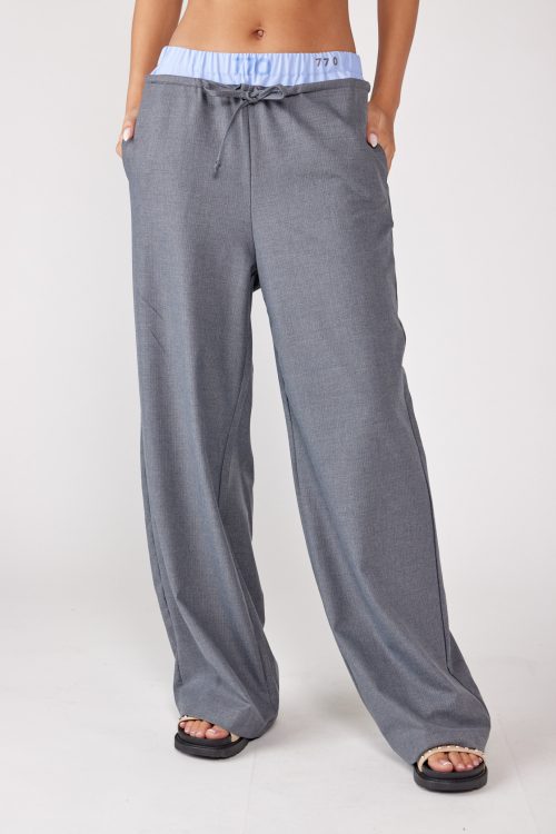 Tie wide pants 770