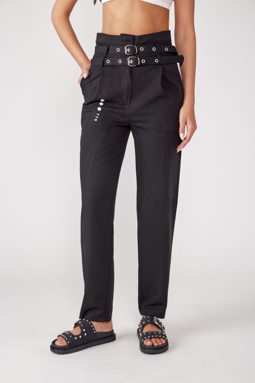 Tailored trousers with  belts