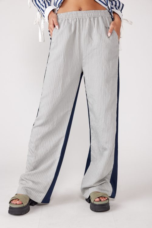 Two-tone wide pants LINE