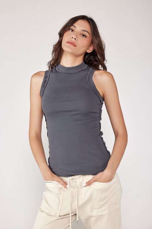 Nicky collar riv tank top SEVEN70