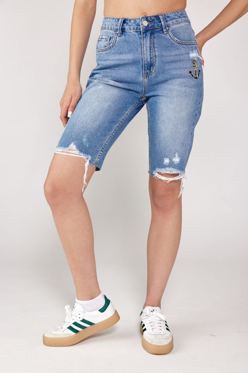 Bermuda ripped jeans MARINE