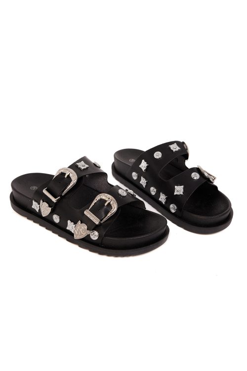 Studded strappy flip flops STYLE