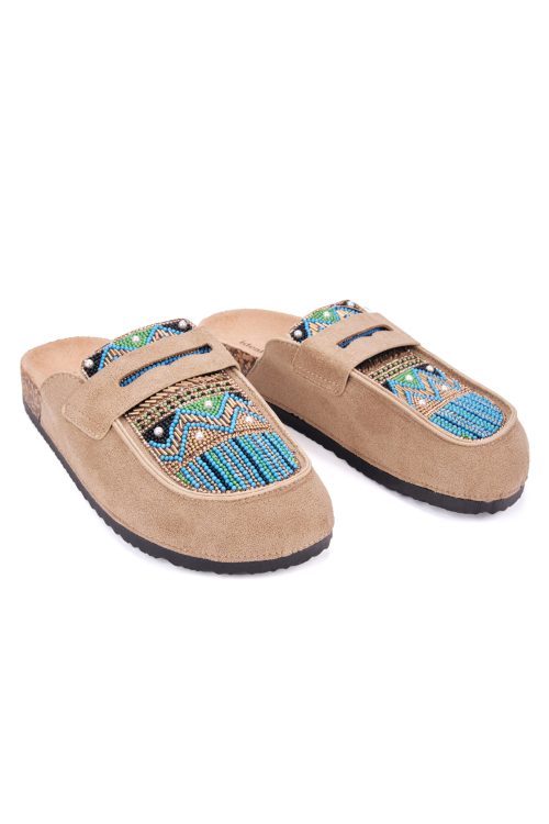 Beaded Slider Flip Flops SHINE