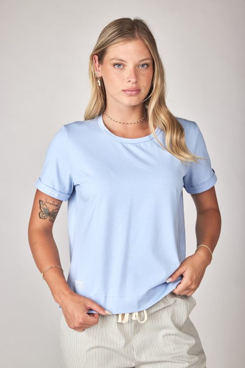 T-shirt folded sleeve WARNING