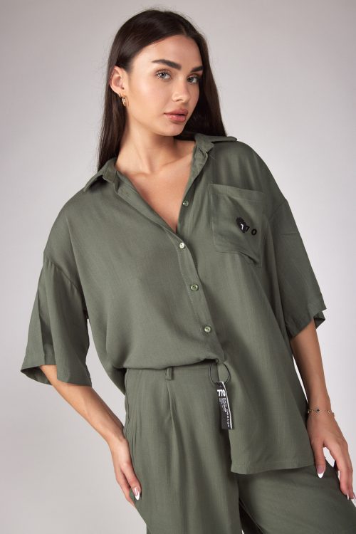 Buttoned linen set 770
