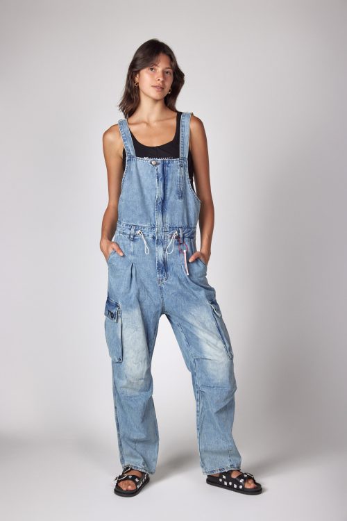 Denim Cargo Overall 770