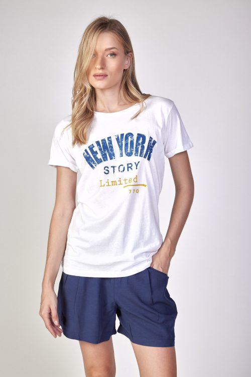 Nicky collar t-shirt NEW YORK