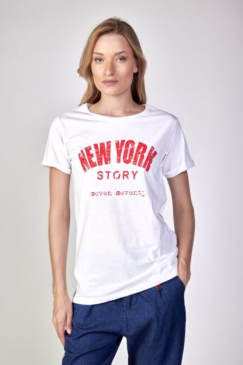 Nicky collar t-shirt NEW YORK
