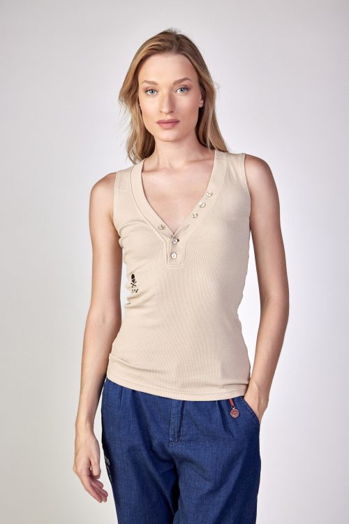 Riv button tank top 770
