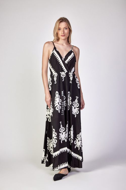 Cotton maxi dress with viscose SUMMER