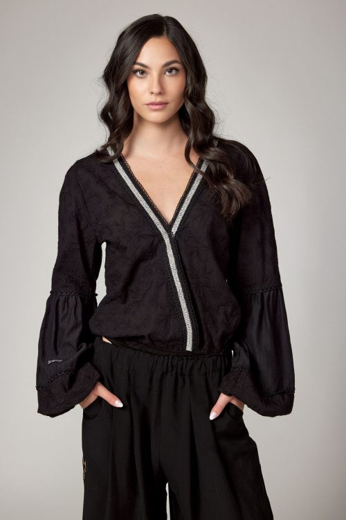 Elegant bodysuit with deep key GLAM