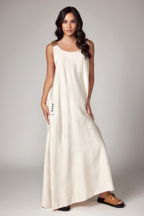 Open back bow maxi dress AMOR