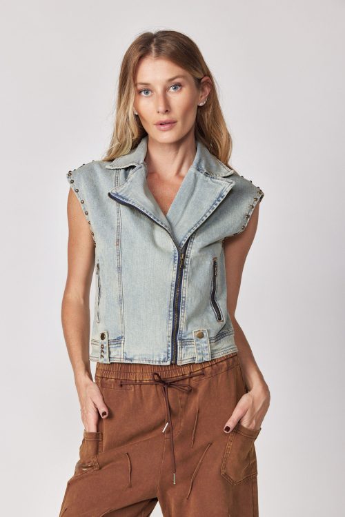 770 Studded Denim Vest