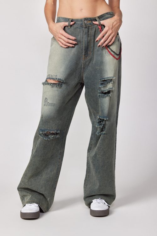 Ripped jeans wide fit 770