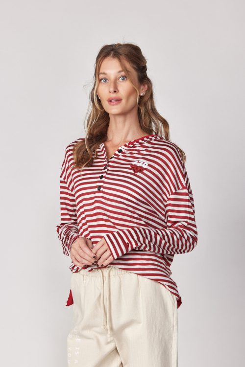 hooded striped shirt ORIGINAL