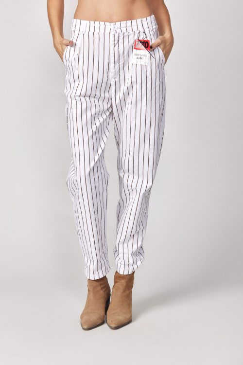Folded Stripe Pants HAND MADE
