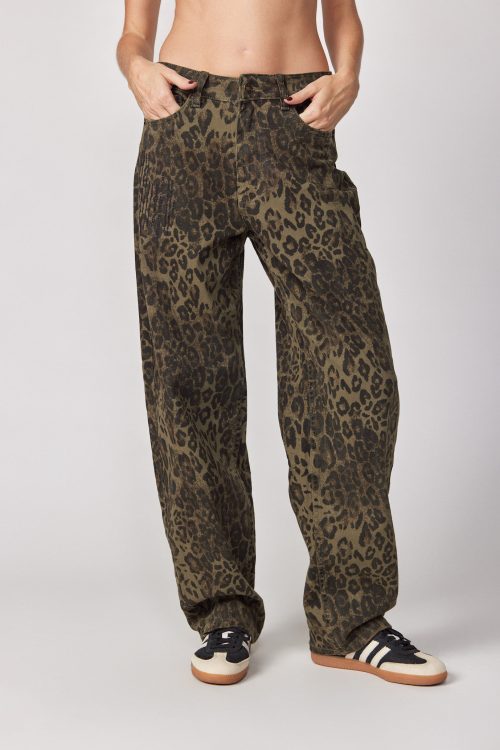 Leopard print jeans 770