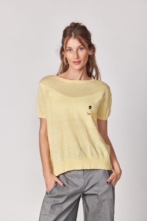 Thin knit sweater SKULL