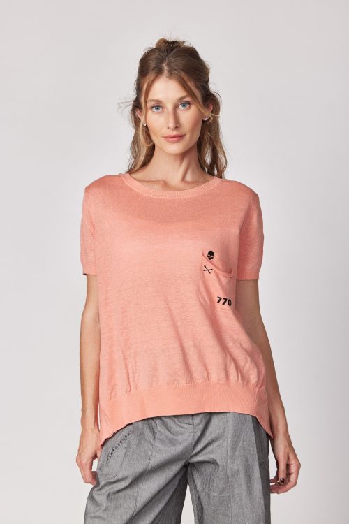 Thin knit sweater SKULL