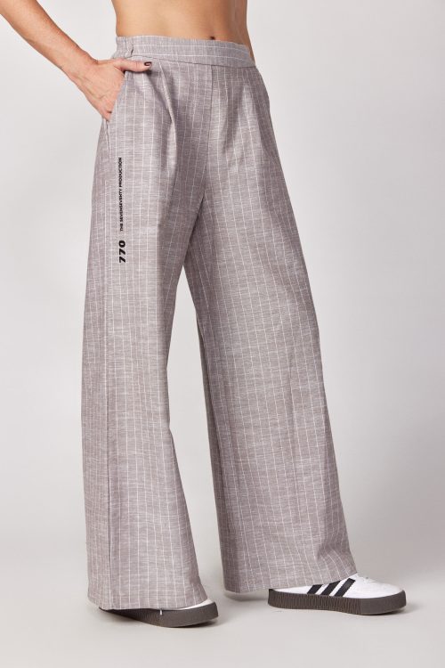 Striped Linen Wide-Leg Pants PRODUCTION