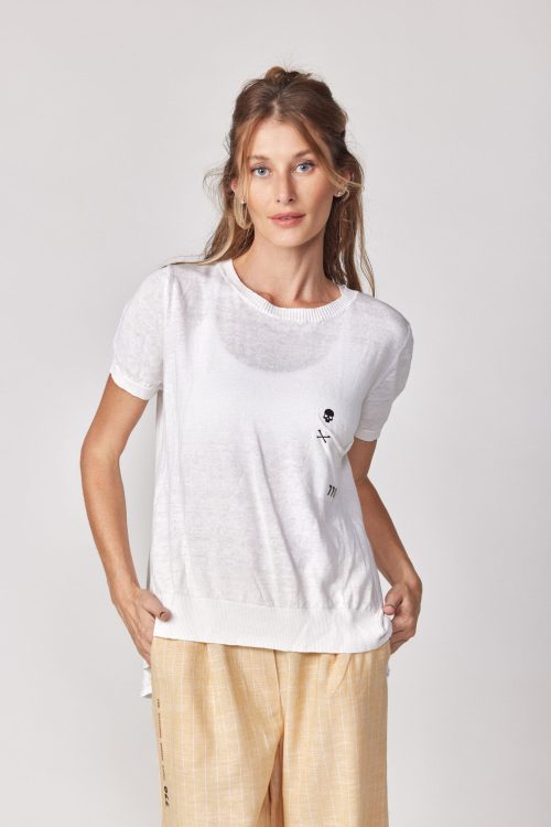 Thin knit sweater SKULL
