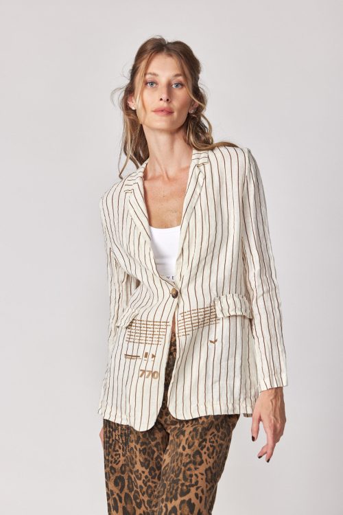Linen Blazer Jacket WINGS