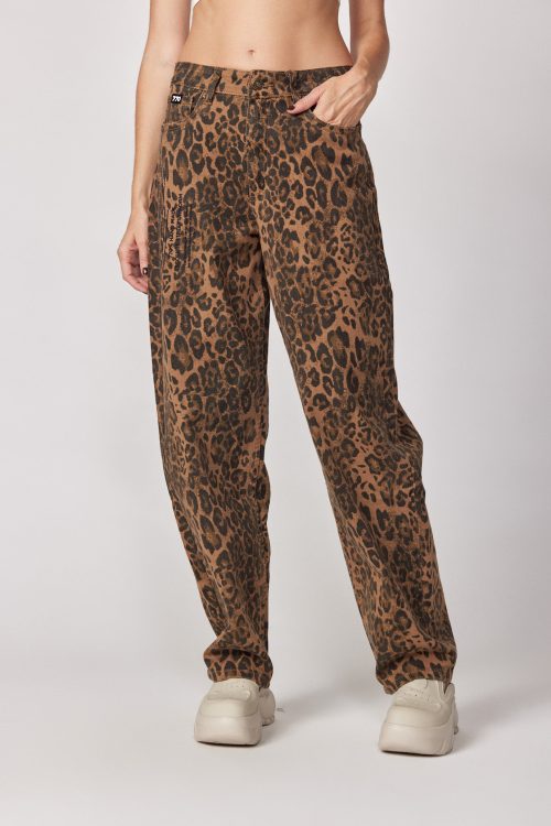 Leopard print jeans 770