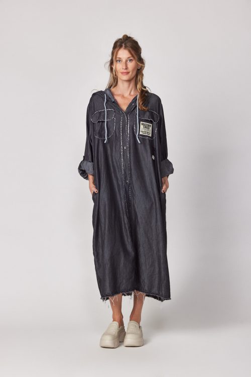 hooded denim jacket CHILD