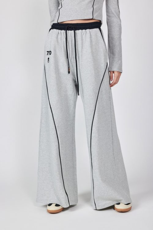 Wide-leg fleece pants SKULL