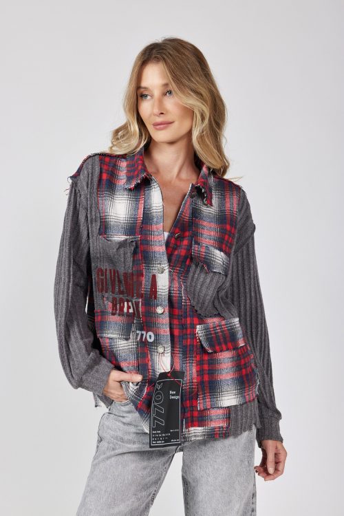 Fleece jacket with stitching 770