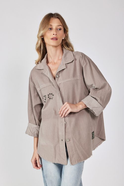 Button-up corduroy shirt TRUE LOVE