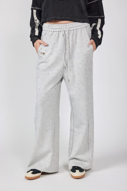 Fleece pants with stones 770