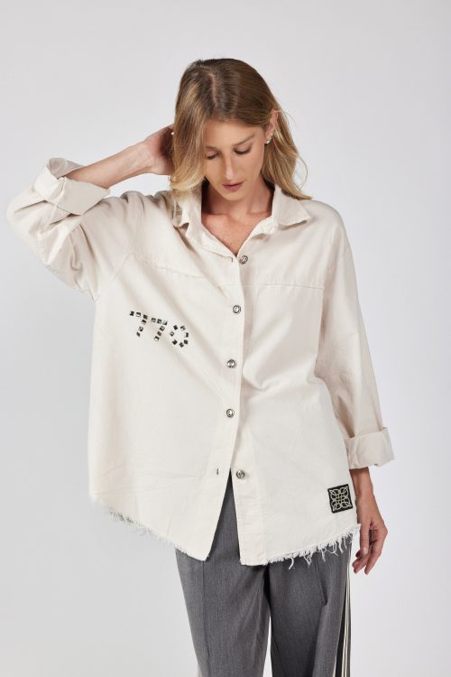 Button-up corduroy shirt TRUE LOVE
