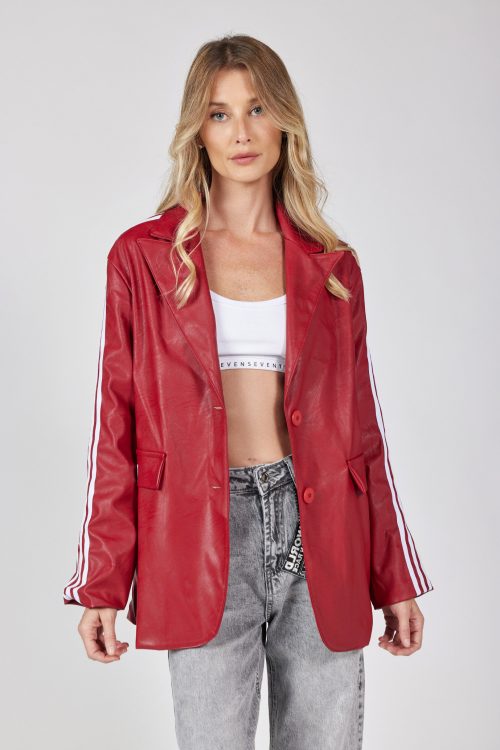 Faux leather blazer 770
