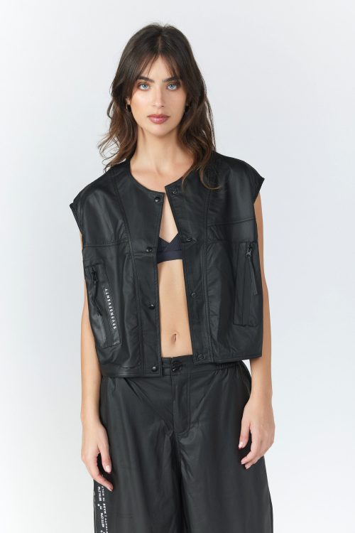 Faux Leather Vest SEVENSEVENTY